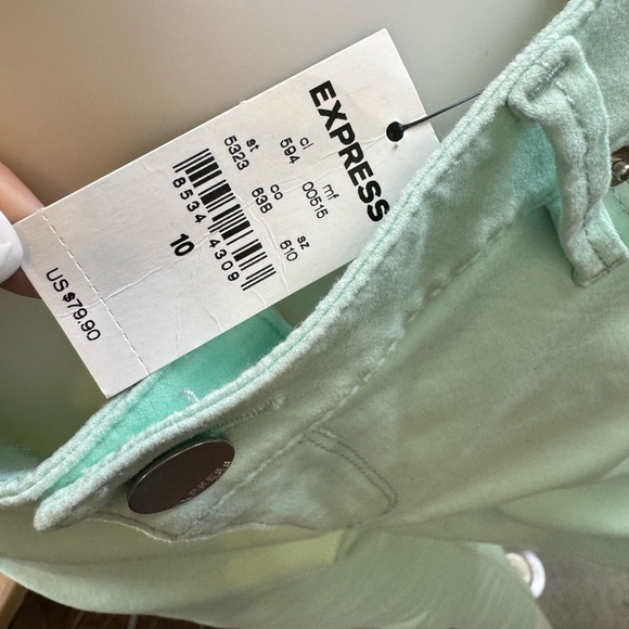 NWT Express Mint Green Stella Low Rise Skinny Jeans - Picture 16 of 16